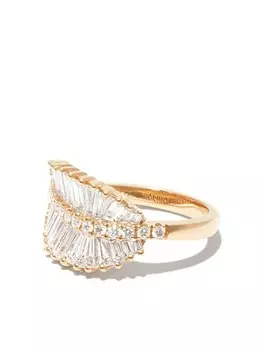 Кольцо Palm Leaf из желтого золота с бриллиантами Anita Ko, золотой