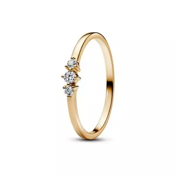 Кольцо Pandora Era Lab-grown Diamond Triple Stone Ring 0.09 carat tw 14k Gold, золото