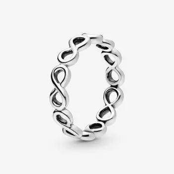 Кольцо Pandora Moments Simple Infinity Band, серебро