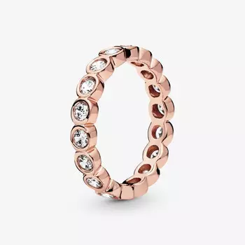 Кольцо Pandora Timeless Band Of Stones, розовое золото