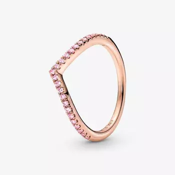 Кольцо Pandora Timeless Wish Sparkling Pink, розовое золото/розовый