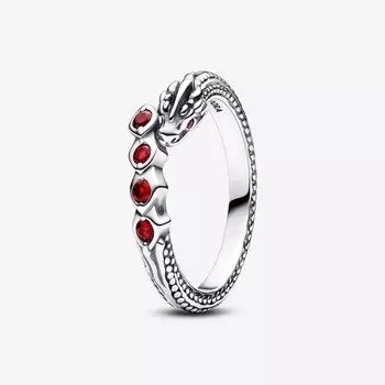 Кольцо Pandora x Game of Thrones Dragon Sparkling, серебро