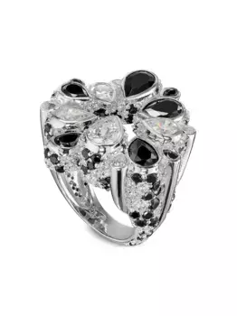 Кольцо Panettone из белого золота с бриллиантами Anabela Chan, черный