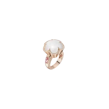 Кольцо Pasquale Bruni Bon ton из розового золота с бриллиантами, кварцем, перламутром и топазом