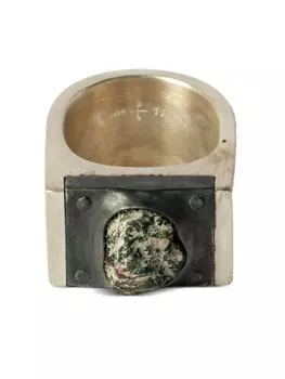 Кольцо Plate с камнями Parts of Four, серебряный