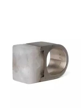 Кольцо Plate с кварцем Parts of Four, белый