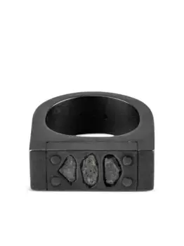 Кольцо Plate Single с бриллиантами Parts of Four, серебяный