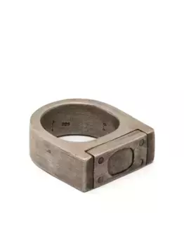 Кольцо Plate Single с бриллиантом Parts of Four, серебяный