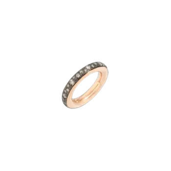 Кольцо Pomellato Iconica из розового золота с коричневыми бриллиантами
