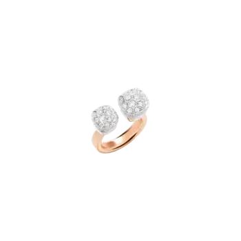 Кольцо Pomellato Nudo из розового и белого золота с бриллиантами