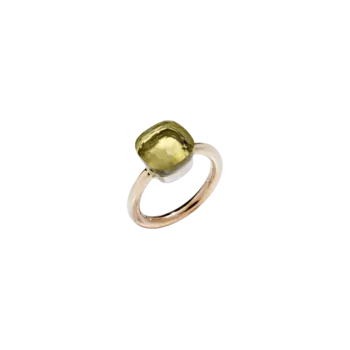 Кольцо Pomellato Nudo из розового и белого золота с лимонным кварцем