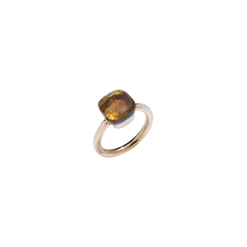 Кольцо Pomellato Nudo из розового и белого золота с кварцем мадейра