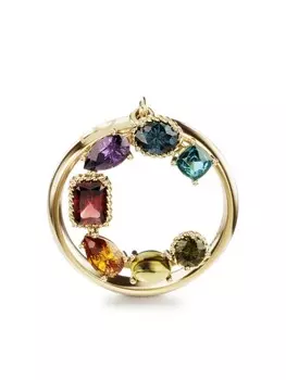 Кольцо Rainbow Alphabet C из желтого золота с камнями Dolce & Gabbana, золотой