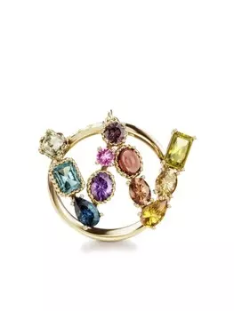 Кольцо Rainbow Alphabet W из желтого золота Dolce & Gabbana, золотой