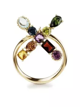 Кольцо Rainbow Alphabet X из желтого золота Dolce & Gabbana, золотой