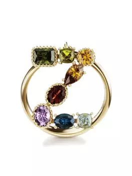 Кольцо Rainbow Alphabet Z из желтого золота с камнями Dolce & Gabbana, золотой