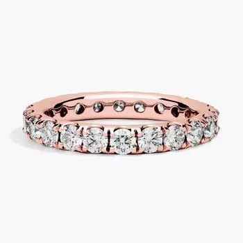 Кольцо Riviera Pav Diamond Eternity из 14-каратного розового золота (2 карата Tw. - HI / SI1-SI2) Blue Nile