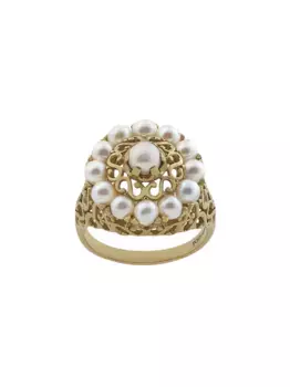 Кольцо Romance из желтого золота с жемчугом DOLCE & GABBANA, золотой