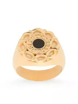 Кольцо с эмалью и логотипом DG DOLCE & GABBANA, золотой