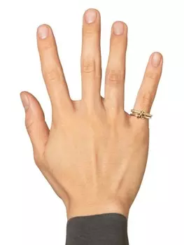 Кольцо с бриллиантами из 18-каратного желтого золота и стерлингового серебра Spinelli Kilcollin, золотой