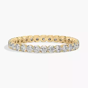 Кольцо с бриллиантами «Рыбий хвост» из желтого золота 14 карат (1 карат Tw. - HI / SI1-SI2) Blue Nile