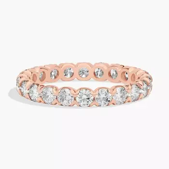 Кольцо с бриллиантами «рыбий хвост» из розового золота 14 карат (2 карата, Tw. - HI / SI1-SI2) Blue Nile