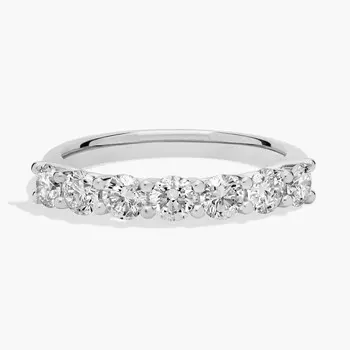 Кольцо с бриллиантами «Seven Sone Trellis» из белого золота 14 карат (1 карат, чистота — HI / SI1-SI2) Blue Nile