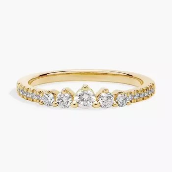 Кольцо с бриллиантами «тиара паве» из желтого золота 14 карат (1/3 карата) Blue Nile