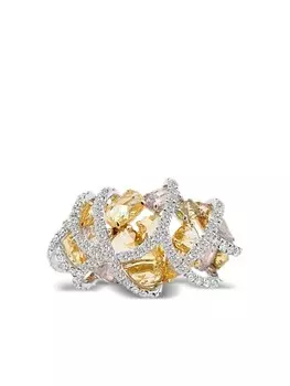 Кольцо с бриллиантом из желтого золота 18 карат HYT Jewelry, золотой