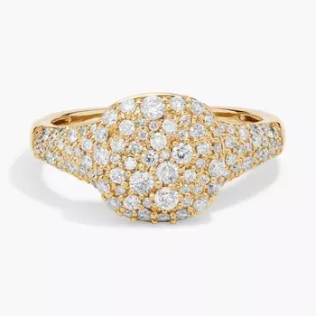 Кольцо с бриллиантом из желтого золота 14 карат (5/8 карата) Blue Nile