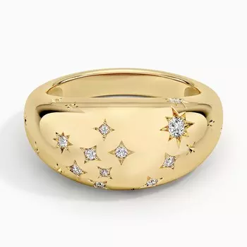 Кольцо с бриллиантовым куполом в виде созвездия Козерога Brilliant Earth