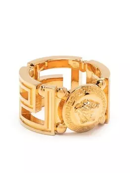 Кольцо с декором Medusa Versace, золотой