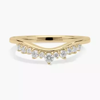 Кольцо с изогнутым краем в виде тиары, из желтого золота 14 карат Blue Nile