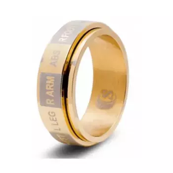 Кольцо с кубиками — золото, размер 11 (место попадания), Dice Rings - Hit Location