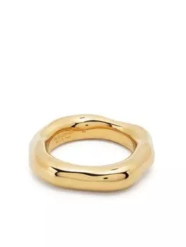 Кольцо с логотипом Jil Sander, золотой