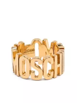 Кольцо с логотипом Moschino, золотой