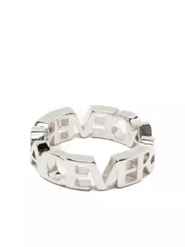 Кольцо с логотипом VERSACE, серебяный