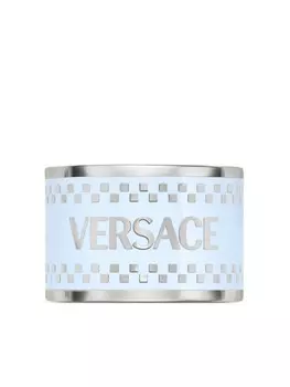 Кольцо с логотипом Versace, серебряный