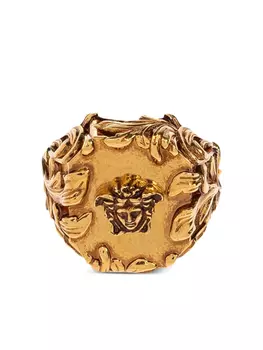 Кольцо с логотипом Versace, золотой