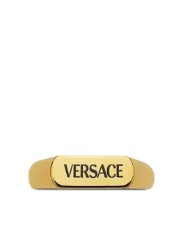 Кольцо с логотипом Versace, золотой