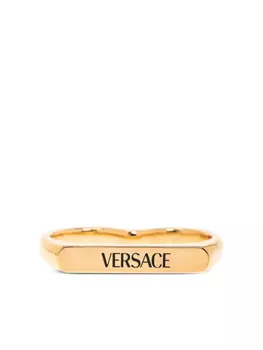 Кольцо с логотипом Versace, золотой