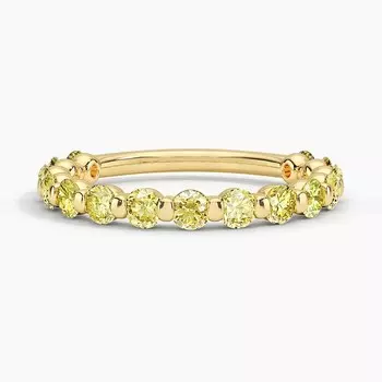 Кольцо с желтым лабораторным бриллиантом (1 карат) Brilliant Earth