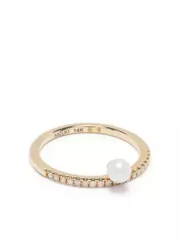Кольцо Sea of Beauty из желтого золота с бриллиантами и жемчугом Mizuki, золотой