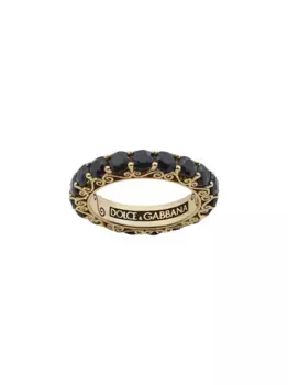 Кольцо Sicily из желтого золота с сапфиром DOLCE & GABBANA, черный