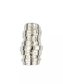 Кольцо Signautre Numbers MM6 Maison Margiela, серебряный