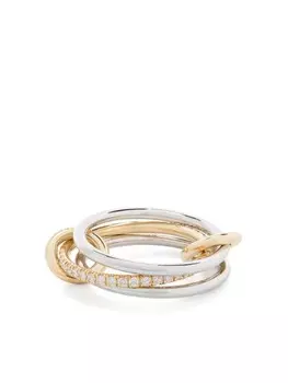 Кольцо Sonny из желтого и белого золота с бриллиантами Spinelli Kilcollin, серебряный