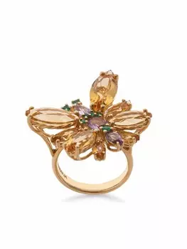 Кольцо Spring из желтого золота с камнями Dolce & Gabbana, золотой