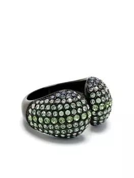 Кольцо Sublima с кристаллами Swarovski, черный