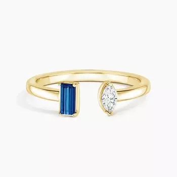 Кольцо Tess Sapphire and Diamond Open Brilliant Earth