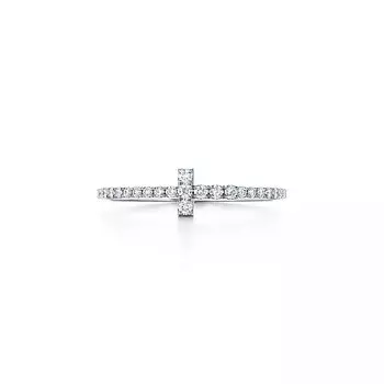 Кольцо Tiffany & Co. Diamond Wire Band, белое золото